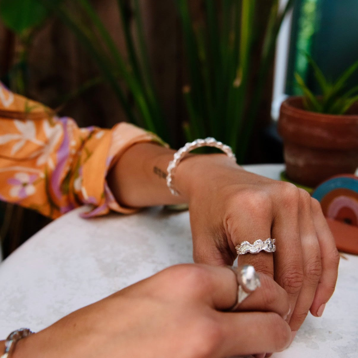 LOVE LEE OR Ring Lace coral Fire Ring