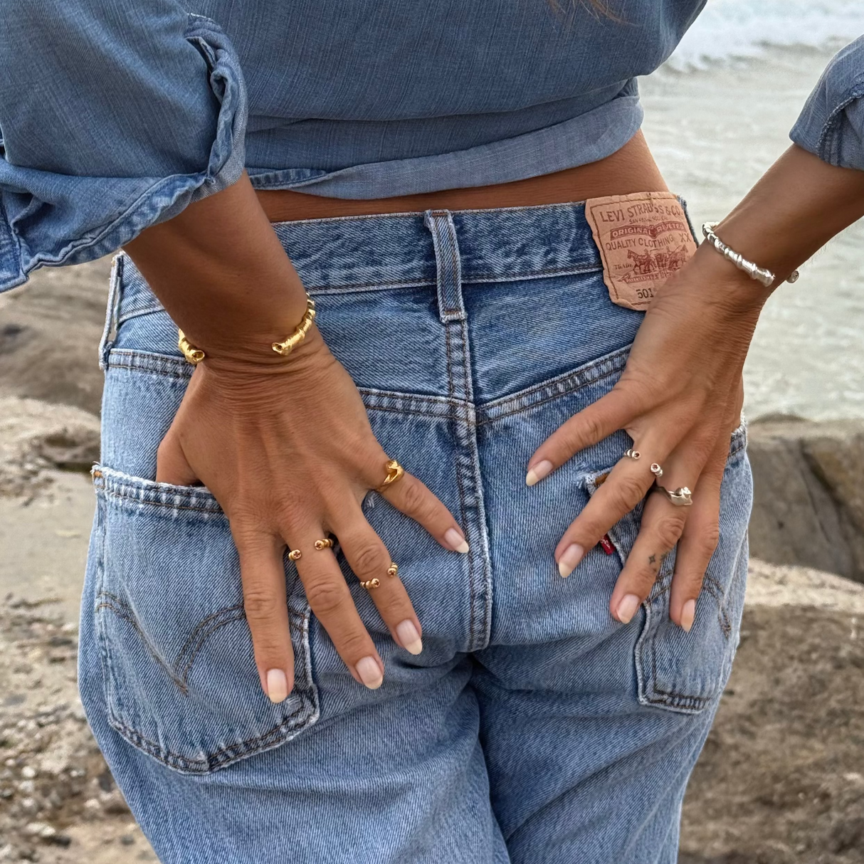 LOVE LEE OR Ring Spiral Shell Ring