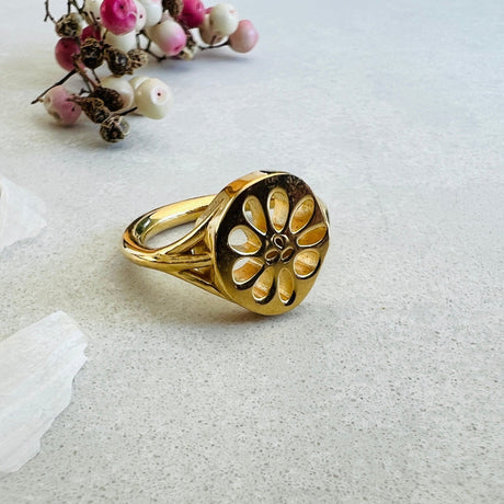 LoveLeeOr Ring Down To Earth //  Lotus Root Ring