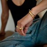 LOVE LEE OR Bracelet Lace Coral Cuff