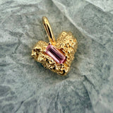 LOVE LEE OR Charms Coral Rose Heart Charm Necklace