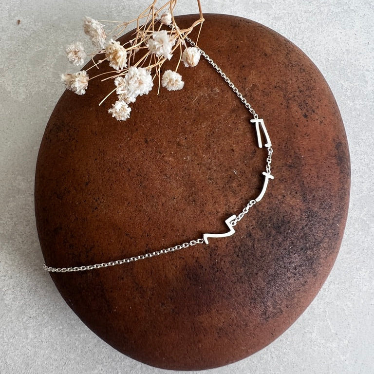 LOVE LEE OR Necklace Alef-Taf Necklace // 3 Characters