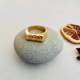 LOVE LEE OR Ring Alef-Taf Ring // Custom Hebrew Letters