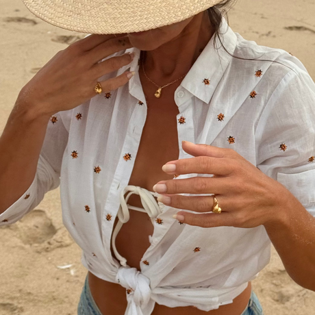LOVE LEE OR Ring Spiral Shell Ring
