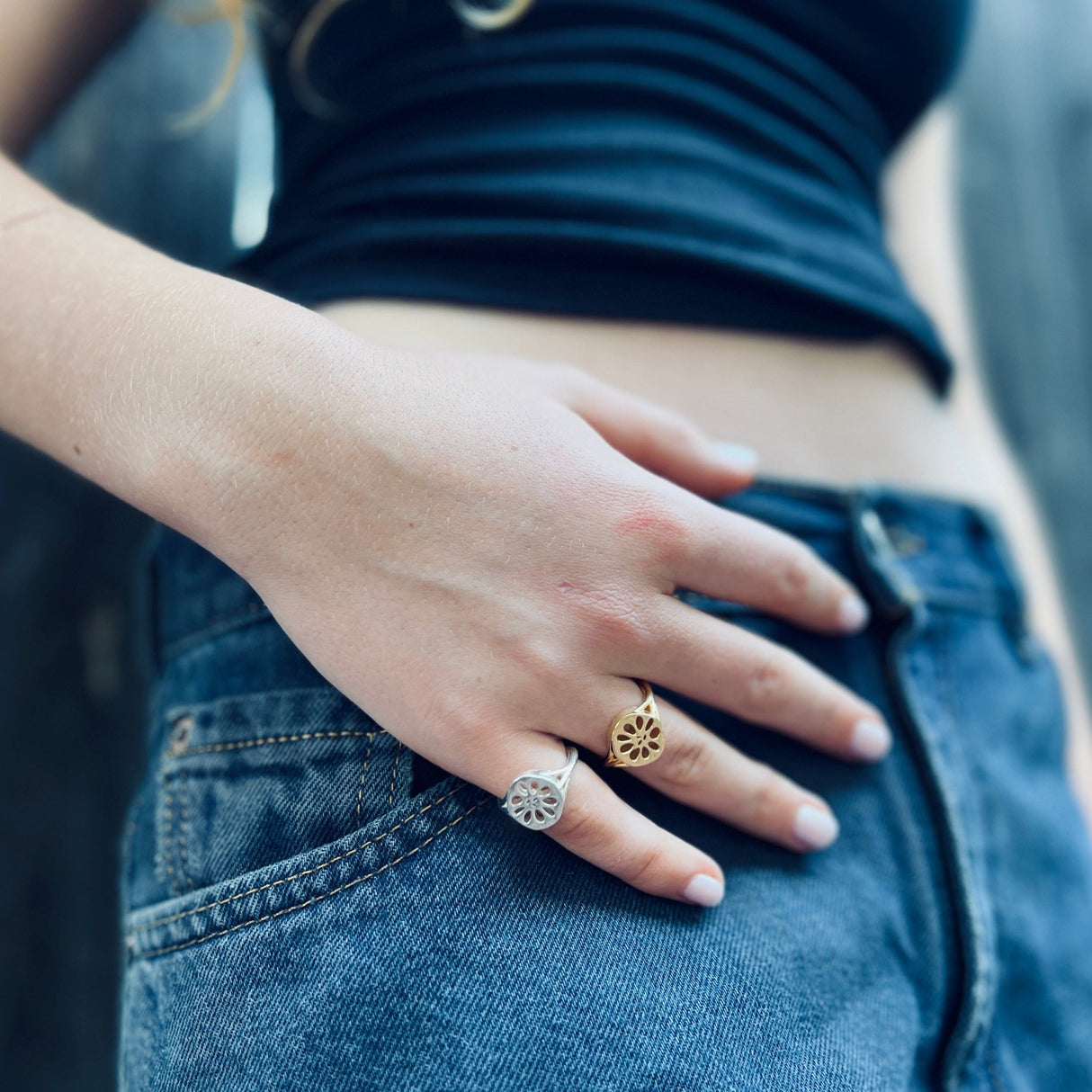 LoveLeeOr Ring Down To Earth //  Lotus Root Ring