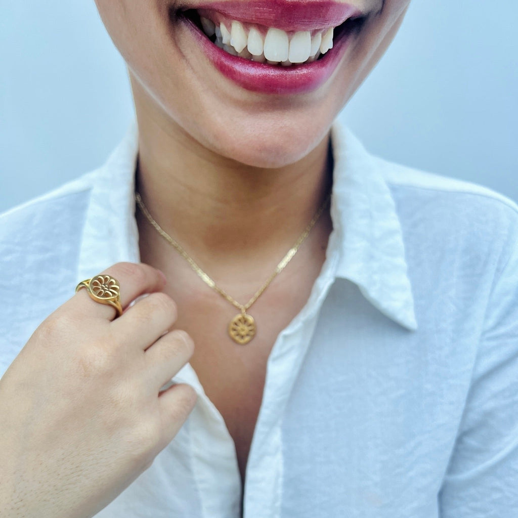 LoveLeeOr Ring Down To Earth //  Lotus Root Ring