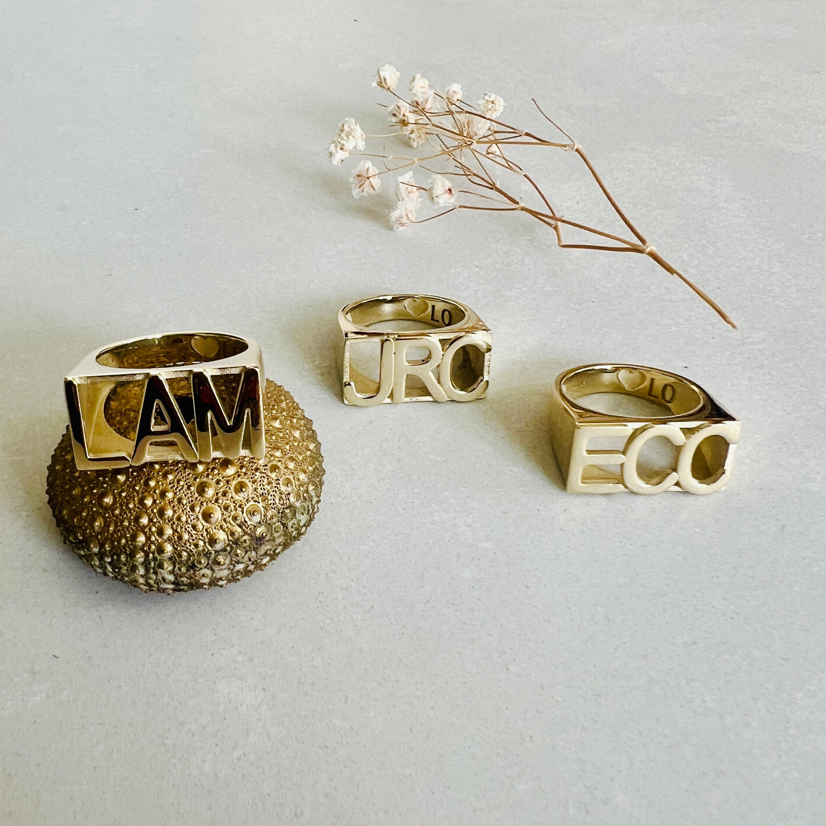 Mama G 'Monogram' (MGM) Ring // Custom 3 Characters – LoveLeeOr