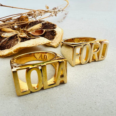 LoveLeeOr Ring Mama G 'Monogram' (MGM)// Custom 4 Characters